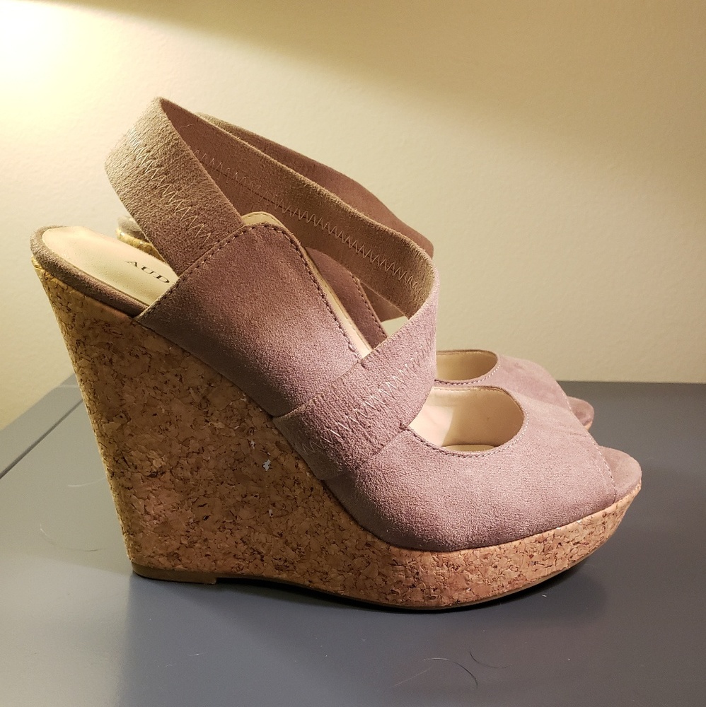 Sale! Audrey Brooke Open Toe Strap Wedge